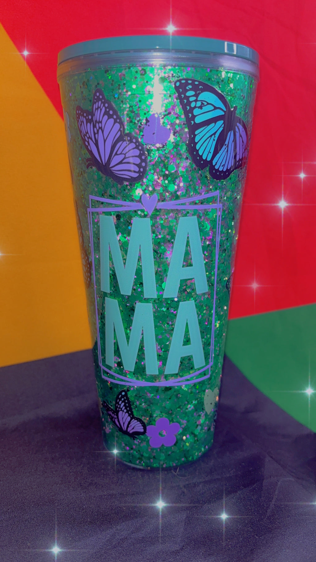 Custom snow globe 20oz acrylic cup